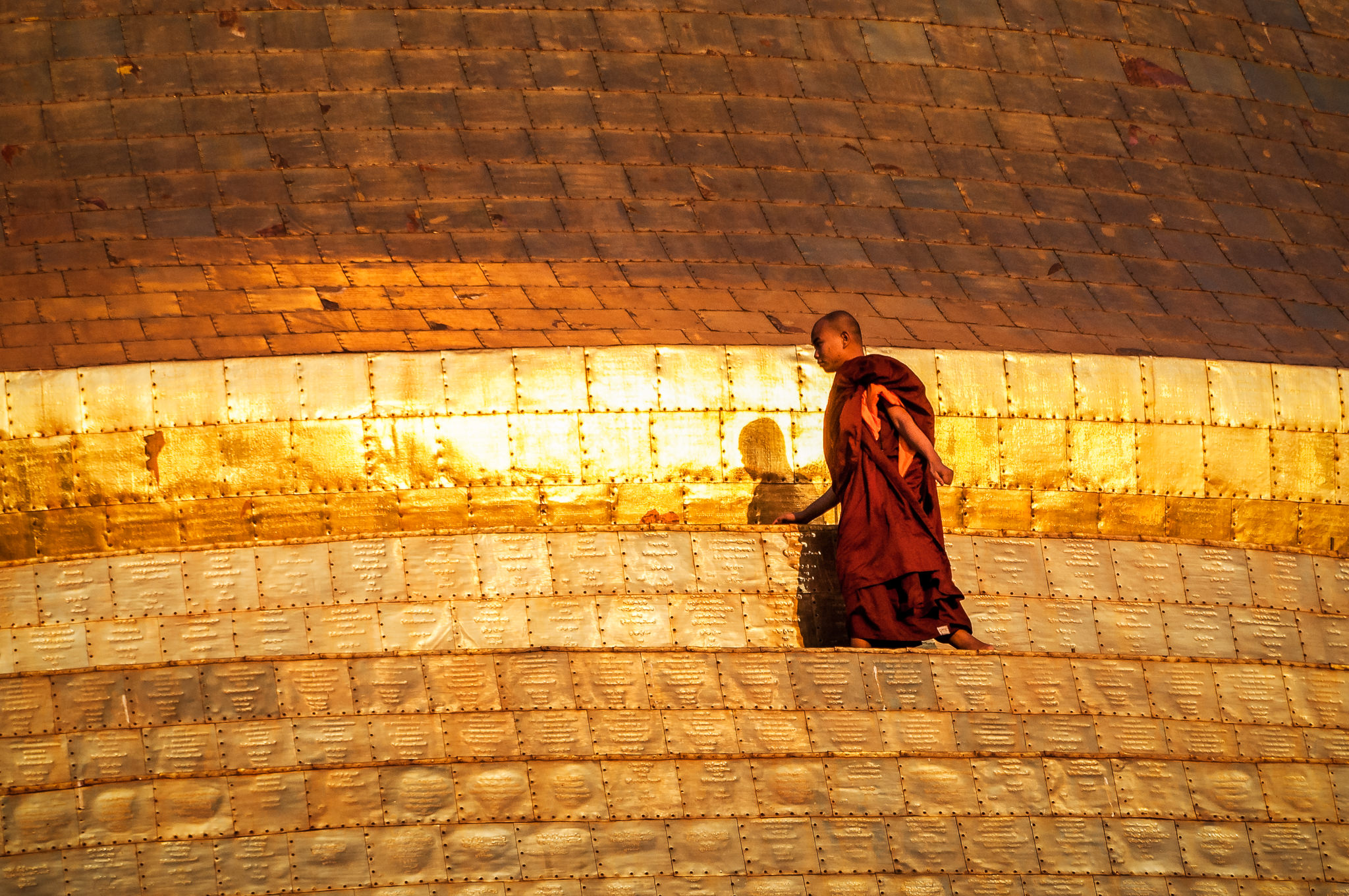 Monk on Golden Pagoda